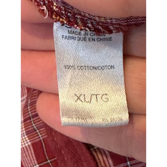 Buffalo DAVID BITTON Shirt Men's Size XL Button Down Red Plaid Western Cotton - Picture 3 of 8